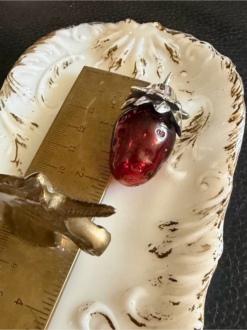 Vintage Avon Strawberry Fair Red Perfume Bottle SONNET (empty) glass